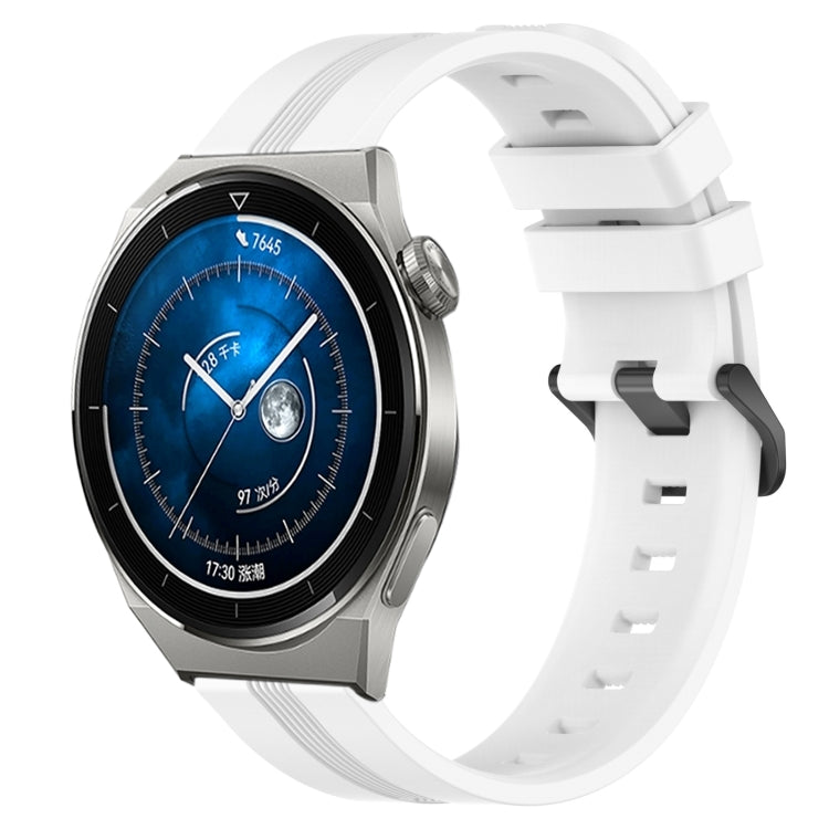 20mm Concave Striped Slicone Watch Band, For Huawei Watch GT3 Pro 43mm, For Huawei Watch GT3 42mm, For Huawei Watch GT2 42mm, For Huawei Watch 2