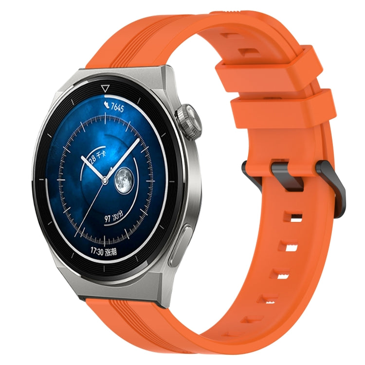 20mm Concave Striped Slicone Watch Band, For Huawei Watch GT3 Pro 43mm, For Huawei Watch GT3 42mm, For Huawei Watch GT2 42mm, For Huawei Watch 2