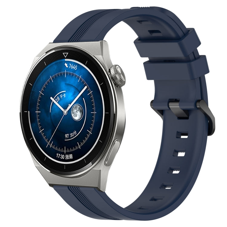 20mm Concave Striped Slicone Watch Band, For Huawei Watch GT3 Pro 43mm, For Huawei Watch GT3 42mm, For Huawei Watch GT2 42mm, For Huawei Watch 2