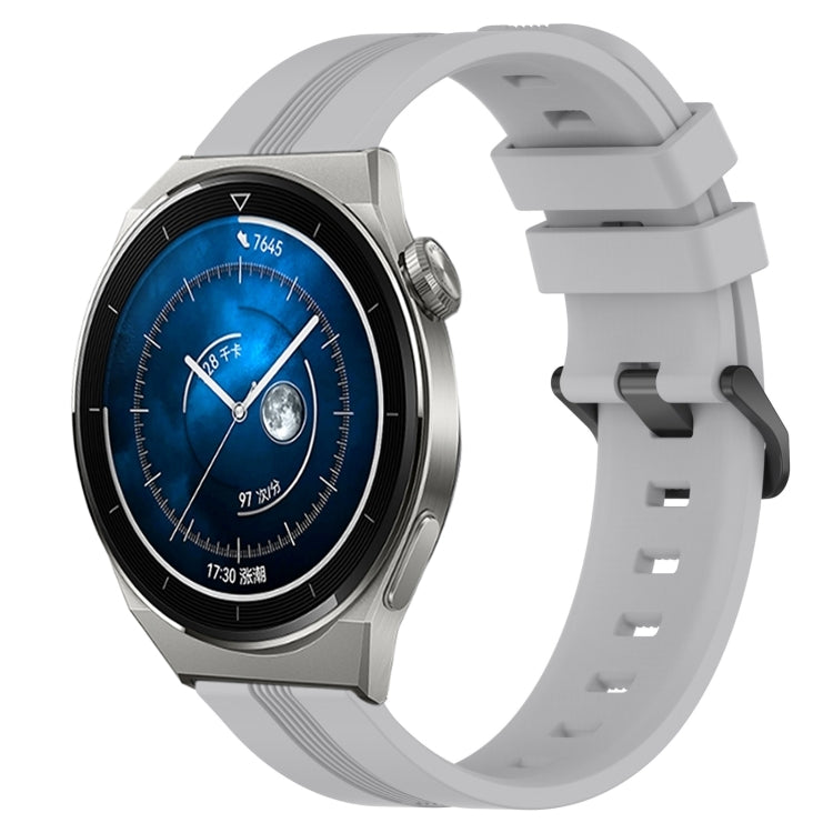 20mm Concave Striped Slicone Watch Band, For Huawei Watch GT3 Pro 43mm, For Huawei Watch GT3 42mm, For Huawei Watch GT2 42mm, For Huawei Watch 2
