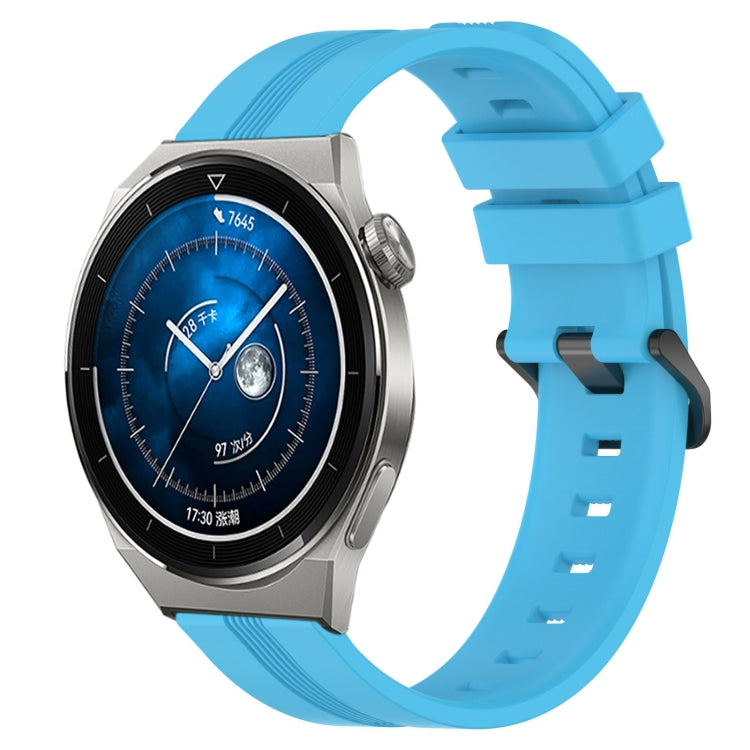 20mm Concave Striped Slicone Watch Band, For Huawei Watch GT3 Pro 43mm, For Huawei Watch GT3 42mm, For Huawei Watch GT2 42mm, For Huawei Watch 2