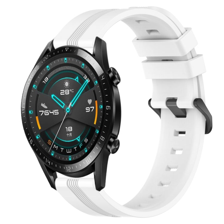 20mm Concave Striped Slicone Watch Band, For Huawei Watch GT3 Pro 43mm, For Huawei Watch GT3 42mm, For Huawei Watch GT2 42mm, For Huawei Watch 2