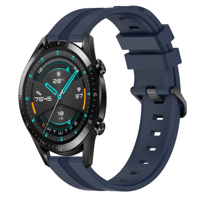 20mm Concave Striped Slicone Watch Band, For Huawei Watch GT3 Pro 43mm, For Huawei Watch GT3 42mm, For Huawei Watch GT2 42mm, For Huawei Watch 2