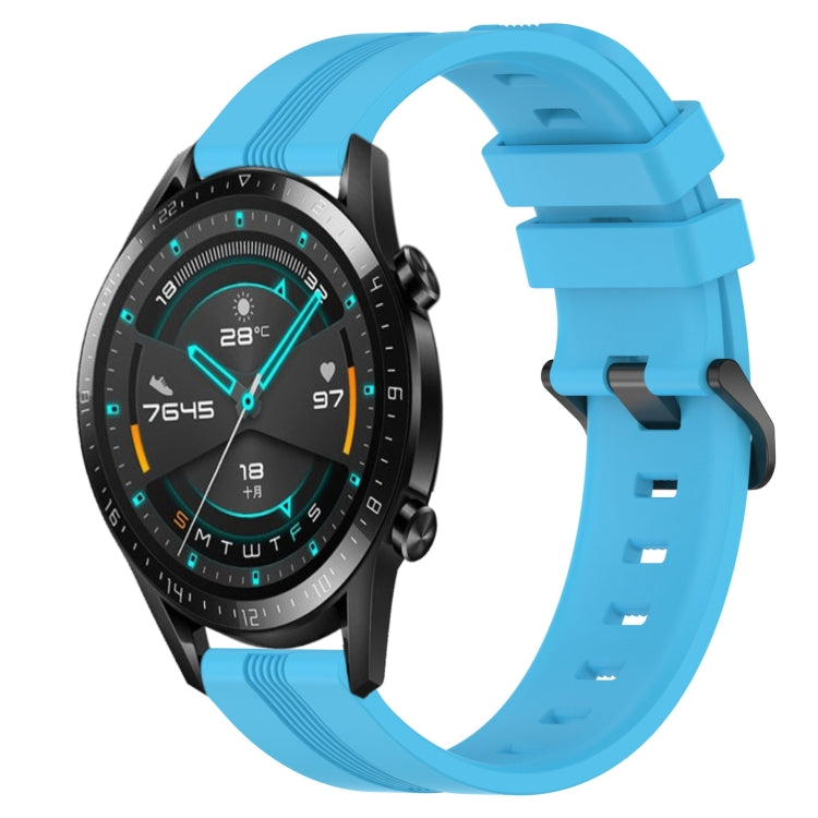 20mm Concave Striped Slicone Watch Band, For Huawei Watch GT3 Pro 43mm, For Huawei Watch GT3 42mm, For Huawei Watch GT2 42mm, For Huawei Watch 2