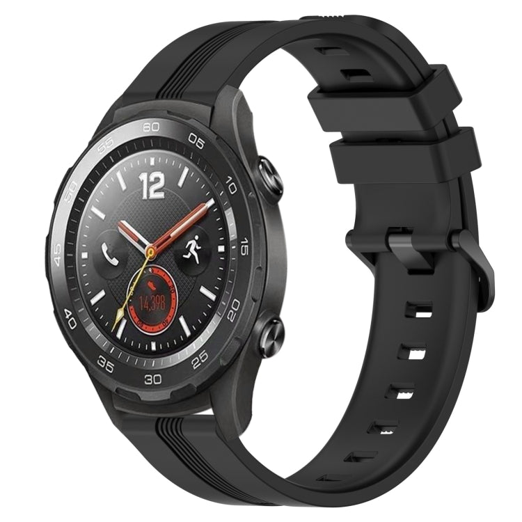 20mm Concave Striped Slicone Watch Band, For Huawei Watch GT3 Pro 43mm, For Huawei Watch GT3 42mm, For Huawei Watch GT2 42mm, For Huawei Watch 2