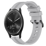 20mm Concave Striped Slicone Watch Band, For Garmin Vivomove Sport, For Garmin Venu 2 Plus, For Garmin Approach S40, For Garmin Forerunner 158