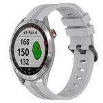 20mm Concave Striped Slicone Watch Band, For Garmin Vivomove Sport, For Garmin Venu 2 Plus, For Garmin Approach S40, For Garmin Forerunner 158
