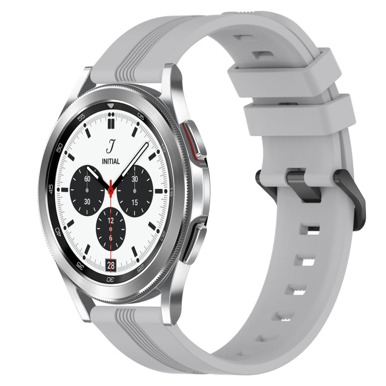 20mm Concave Striped Slicone Watch Band, For Samsung Galaxy Watch4 44mm, For Samsung Galaxy Watch4 40mm, For Samsung  Galaxy Watch 4 Classic 42mm, For Samsung  Galaxy Watch 4 Classic 46mm