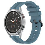 20mm Concave Striped Slicone Watch Band, For Samsung Galaxy Watch4 44mm, For Samsung Galaxy Watch4 40mm, For Samsung  Galaxy Watch 4 Classic 42mm, For Samsung  Galaxy Watch 4 Classic 46mm
