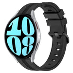 Dây đồng hồ silicone sọc lõm 20mm, dành cho Samsung Galaxy Watch 6 40mm, Samsung Galaxy Watch 6 Classic 43mm
