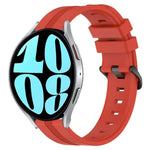 Dây đồng hồ silicone sọc lõm 20mm, dành cho Samsung Galaxy Watch 6 40mm, Samsung Galaxy Watch 6 Classic 43mm