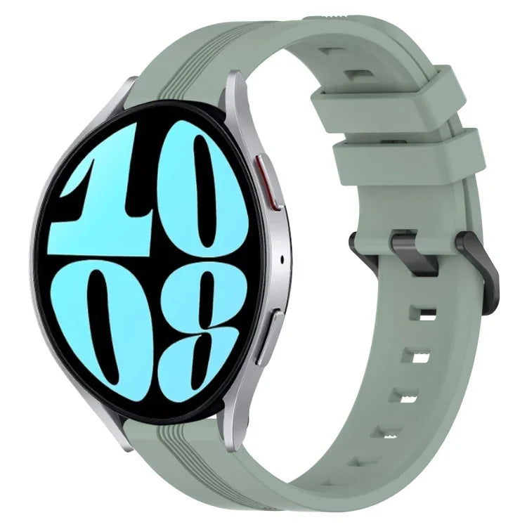 Dây đồng hồ silicone sọc lõm 20mm, dành cho Samsung Galaxy Watch 6 40mm, Samsung Galaxy Watch 6 Classic 43mm