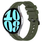 Dây đồng hồ silicone sọc lõm 20mm, dành cho Samsung Galaxy Watch 6 40mm, Samsung Galaxy Watch 6 Classic 43mm