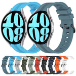 Dây đồng hồ silicone sọc lõm 20mm, dành cho Samsung Galaxy Watch 6 40mm, Samsung Galaxy Watch 6 Classic 43mm