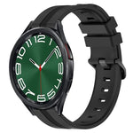 Dây đồng hồ silicone sọc lõm 20mm, dành cho Samsung Galaxy Watch 6 40mm, Samsung Galaxy Watch 6 Classic 43mm