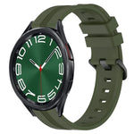 Dây đồng hồ silicone sọc lõm 20mm, dành cho Samsung Galaxy Watch 6 40mm, Samsung Galaxy Watch 6 Classic 43mm