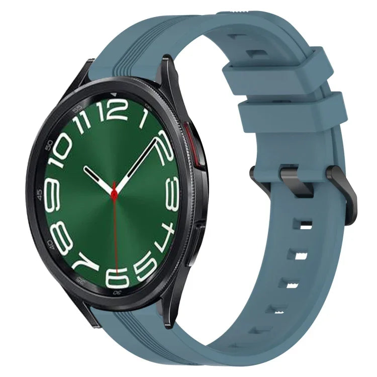 Dây đồng hồ silicone sọc lõm 20mm, dành cho Samsung Galaxy Watch 6 40mm, Samsung Galaxy Watch 6 Classic 43mm