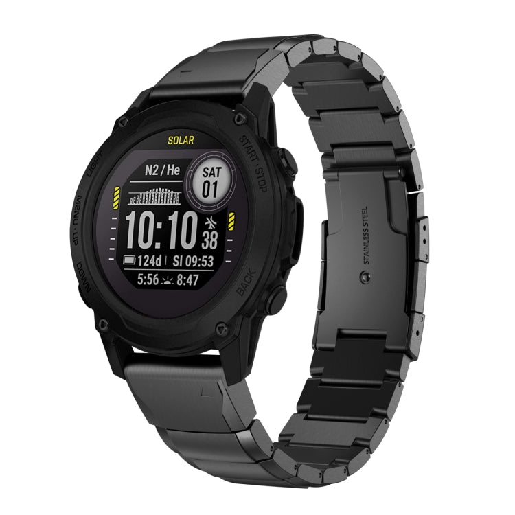 22mm Tortoise Shell Stainless Steel Watch Band, For Garmin Fenix 7, For Garmin Fenix 7 Solar, For Garmin Fenix 7 Sapphire Solar, For Garmin EPIX Gen 2, For Garmin Approach S62, For Garmin Fenix 6 GPS, For Garmin Fenix 6 Pro GPS                         ...