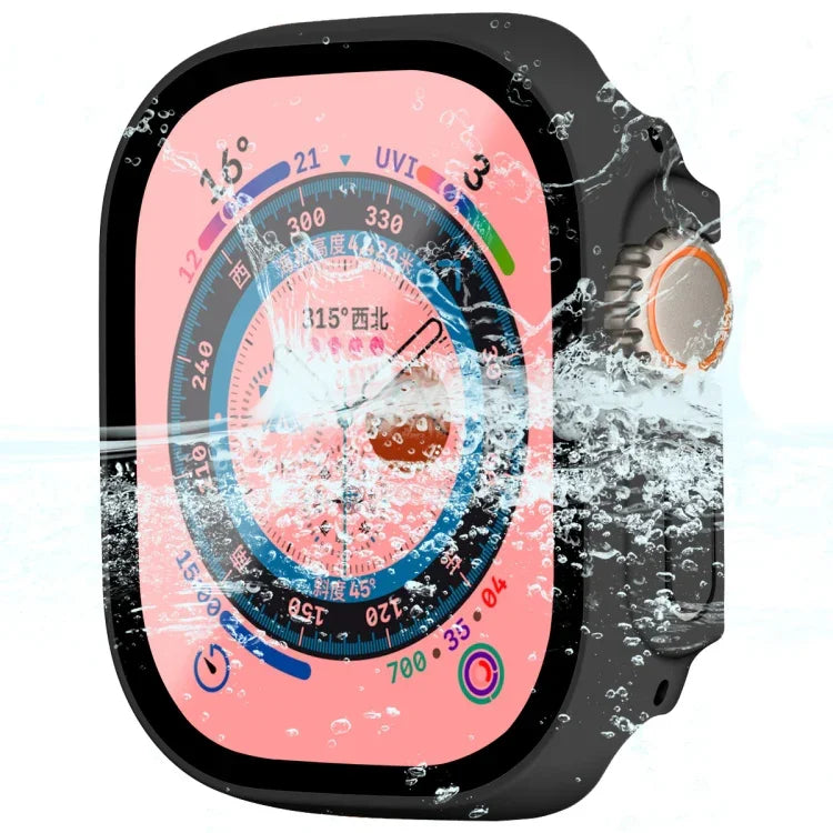 Ốp khung PC chống nước phủ toàn bộ ENKAY kiểu mũ hoàng tử cho Apple Watch Ultra 3 / 2 / 1 49mm kèm kính cường lực 9H