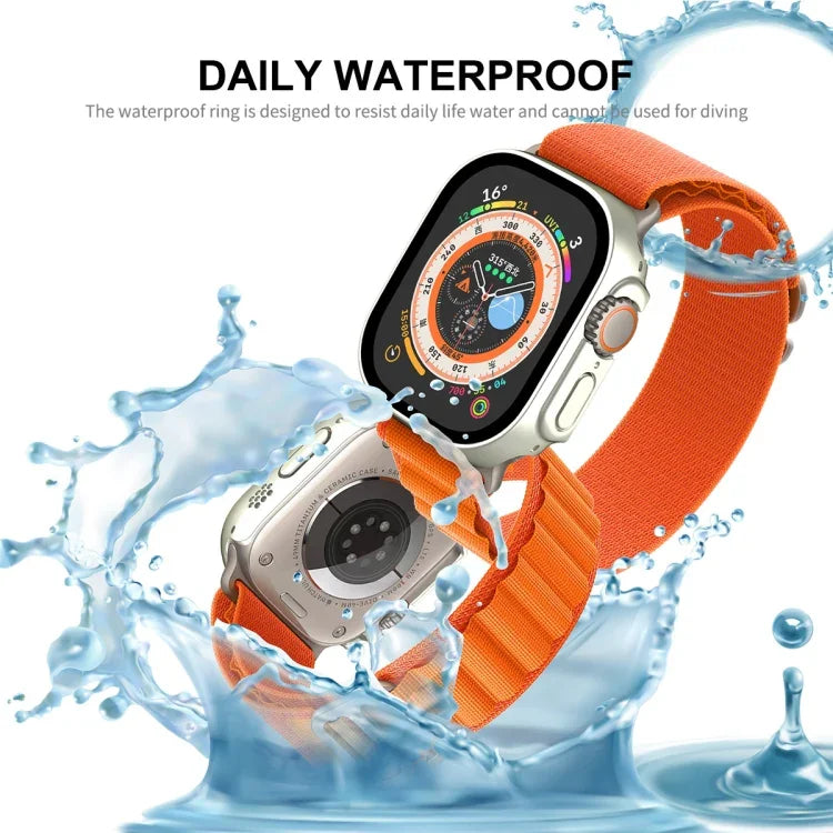 Ốp khung PC chống nước phủ toàn bộ ENKAY kiểu mũ hoàng tử cho Apple Watch Ultra 3 / 2 / 1 49mm kèm kính cường lực 9H