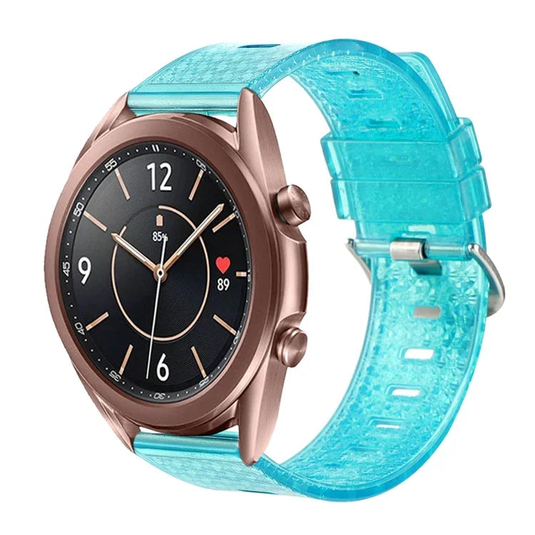 20mm Transparent Shiny Diamond TPU Watch Band, For Samsung Galaxy Watch 3 41mm, For Samsung Galaxy Watch 42mm, For Samsung Galaxy Watch5 40mm / 44mm, For Samsung Galaxy Watch5 Pro, For Samsung Galaxy Watch4 / Watch4 Classic, For Samsung Galaxy Watch3 4...