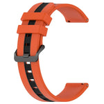 20mm Vertical Two-Color Silicone Watch Band, For Samsung Galaxy Watch 6 40mm, For Samsung Galaxy Watch 6 Classic 43mm