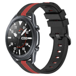 Dây đồng hồ silicone hai màu dọc 22mm, dành cho Samsung Galaxy Watch3 45mm, Samsung Galaxy Watch 46mm, Samsung Gear S3 Classic, Samsung Gear S3 Frontier