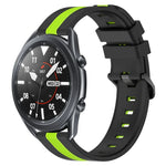 Dây đồng hồ silicone hai màu dọc 22mm, dành cho Samsung Galaxy Watch3 45mm, Samsung Galaxy Watch 46mm, Samsung Gear S3 Classic, Samsung Gear S3 Frontier