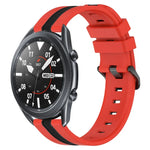 Dây đồng hồ silicone hai màu dọc 22mm, dành cho Samsung Galaxy Watch3 45mm, Samsung Galaxy Watch 46mm, Samsung Gear S3 Classic, Samsung Gear S3 Frontier