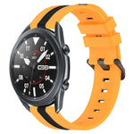 Dây đồng hồ silicone hai màu dọc 22mm, dành cho Samsung Galaxy Watch3 45mm, Samsung Galaxy Watch 46mm, Samsung Gear S3 Classic, Samsung Gear S3 Frontier