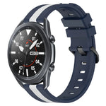 Dây đồng hồ silicone hai màu dọc 22mm, dành cho Samsung Galaxy Watch3 45mm, Samsung Galaxy Watch 46mm, Samsung Gear S3 Classic, Samsung Gear S3 Frontier
