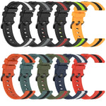 Dây đồng hồ silicone hai màu dọc 22mm, dành cho Samsung Galaxy Watch3 45mm, Samsung Galaxy Watch 46mm, Samsung Gear S3 Classic, Samsung Gear S3 Frontier