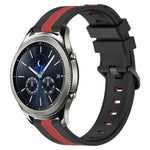 Dây đồng hồ silicone hai màu dọc 22mm, dành cho Samsung Galaxy Watch3 45mm, Samsung Galaxy Watch 46mm, Samsung Gear S3 Classic, Samsung Gear S3 Frontier