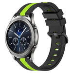Dây đồng hồ silicone hai màu dọc 22mm, dành cho Samsung Galaxy Watch3 45mm, Samsung Galaxy Watch 46mm, Samsung Gear S3 Classic, Samsung Gear S3 Frontier
