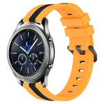 Dây đồng hồ silicone hai màu dọc 22mm, dành cho Samsung Galaxy Watch3 45mm, Samsung Galaxy Watch 46mm, Samsung Gear S3 Classic, Samsung Gear S3 Frontier