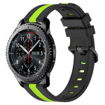 Dây đồng hồ silicone hai màu dọc 22mm, dành cho Samsung Galaxy Watch3 45mm, Samsung Galaxy Watch 46mm, Samsung Gear S3 Classic, Samsung Gear S3 Frontier