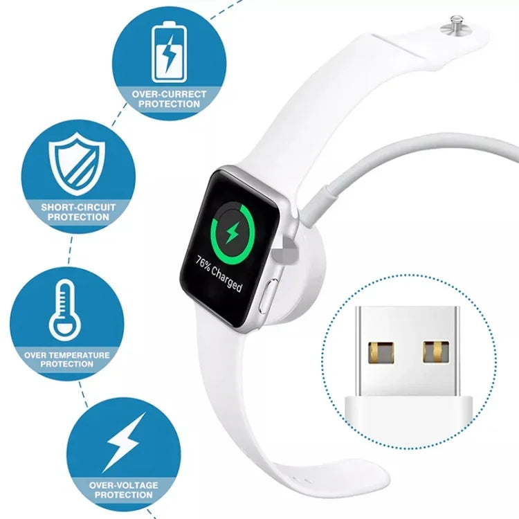 Cáp sạc nhanh từ tính USB 1m cho đồng hồ Apple Series Ultra/8/7/6/SE/SE2/5/4/3/2/1, DS-XB011