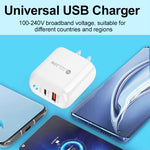 Sạc điện thoại PD04 Type-C + USB kèm cáp USB sang 8 Pin, phích cắm US, phích cắm US + cáp USB sang 8 Pin