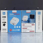 Sạc điện thoại PD04 Type-C + USB kèm cáp USB sang 8 Pin, phích cắm US, phích cắm US + cáp USB sang 8 Pin