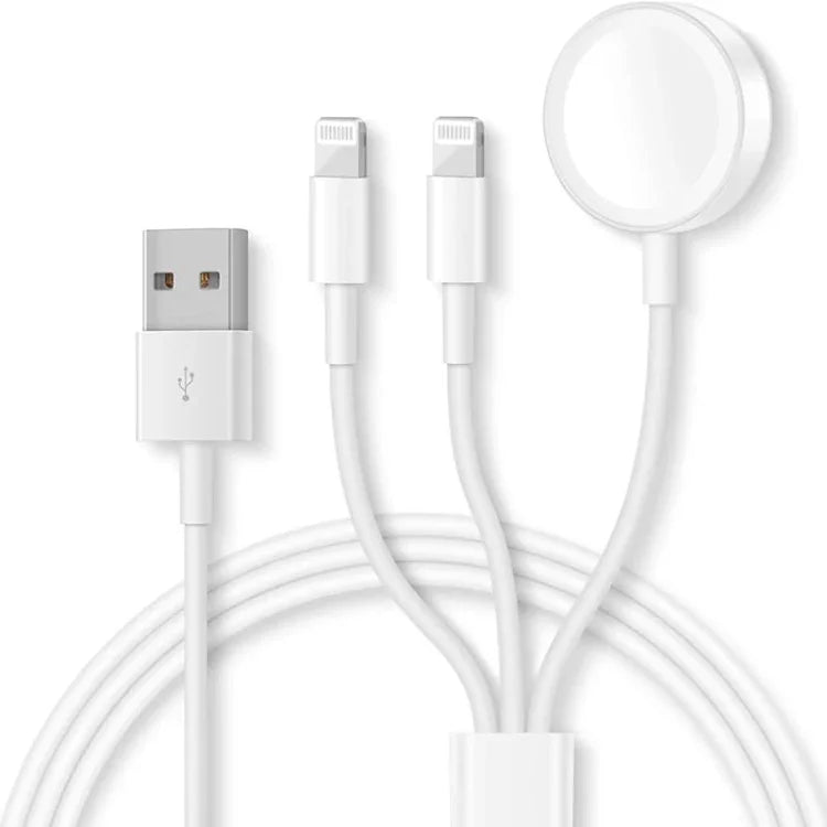 Cáp Sạc Từ Tính USB 3 trong 1 cho Apple Watch Series & iPhone dài 4ft/1.2m, DS-XB016