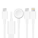 Cáp Sạc Từ Tính USB 3 trong 1 cho Apple Watch Series & Điện Thoại có Cổng Type-C Đôi dài 4ft/1.2m, DS-XB020
