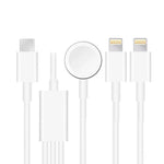 Cáp sạc từ tính 3 trong 1 Type-C cho Apple Watch Series & iPhone dài 4ft/1.2m, DS-XB019