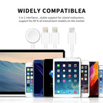 Cáp sạc từ tính 3 trong 1 Type-C cho Apple Watch Series & iPhone dài 4ft/1.2m, DS-XB019