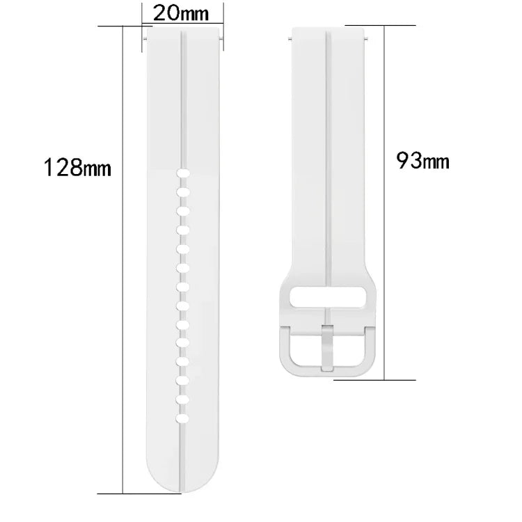 Dây đồng hồ silicone vòng 20mm, Dành cho Samsung Galaxy Watch 6 40mm, Dành cho Samsung Galaxy Watch 6 Classic 43mm