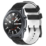 Dây đồng hồ silicone hai màu họa tiết bóng đá 22mm, Dành cho Samsung Galaxy Watch3 45mm, Dành cho Samsung Galaxy Watch 46mm, Dành cho Samsung Gear S3 Classic, Dành cho Samsung Gear S3 Frontier