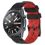 Dây đồng hồ silicone hai màu họa tiết bóng đá 22mm, Dành cho Samsung Galaxy Watch3 45mm, Dành cho Samsung Galaxy Watch 46mm, Dành cho Samsung Gear S3 Classic, Dành cho Samsung Gear S3 Frontier