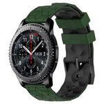 Dây đồng hồ silicone hai màu họa tiết bóng đá 22mm, Dành cho Samsung Galaxy Watch3 45mm, Dành cho Samsung Galaxy Watch 46mm, Dành cho Samsung Gear S3 Classic, Dành cho Samsung Gear S3 Frontier