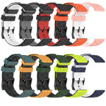 20mm Football Texture Two-Color Silicone Watch Band, For Amazfit Pop