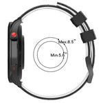 20mm Football Pattern Two-Color Silicone Watch Band, For Samsung Galaxy Watch Active 2 44mm, For Samsung Galaxy Watch 42mm