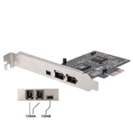 Card mở rộng PCI-E 3 cổng 1394a 1394b Firewire 2 x 6 chân + 1 x 4 chân cho máy tính để bàn, 1394a+1394b